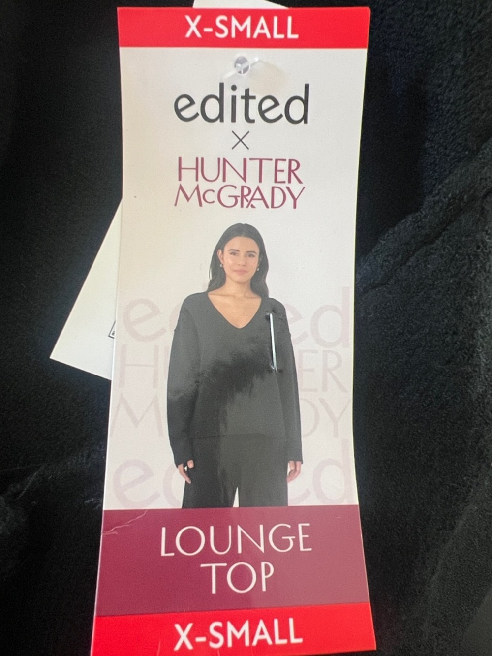 edited x Hunter McGrady Black Lounge Top - X-Small NWT